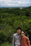 _mg_0832 Serene and me at the top of Temple IV with Temple I, II, and III in the background.