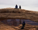 crw_5429 Janet, Serene, and Eric at Mesa Arch in Canyonlands National Park.