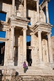_mg_0072 Serene and a cat at the Library of Celsus, Ephesus