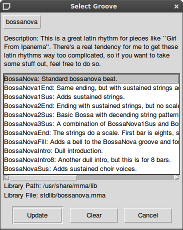 LeMMA grooves selection