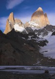 crw_4096 Poincenot (left) and Fitzroy (right) from Laguna de los Tres just after sunrise.
