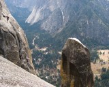 crw_8534 Chris, Justin, and Jared on the first rappel with the Lost Arrow tip on the right.