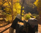 crw_2608 Serene messing with her stuff at the private residence about 1 mile away from Cottonwood camp.