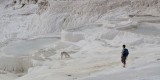 img_0440 Eu-Jin and dog on the travertine shelves, Pamukkale; taken by Serene