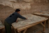 _mg_0127 Archaeologist reassembling a marble sheath for the Terrace Houses, Ephesus