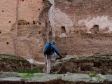 img_0631 Eu-Jin checking out the podium hiding place in the Red Basilica, Bergama; taken by Serene