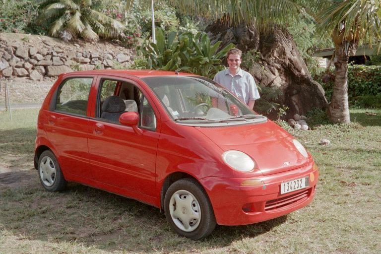 Our daewoo rental car.